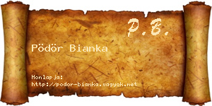 Pödör Bianka névjegykártya
